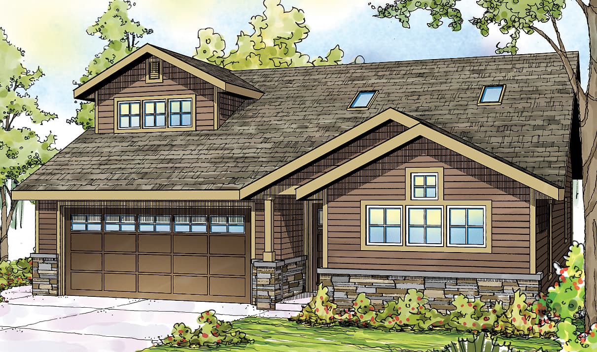 3-Bedroom, 1590 Sq Ft Ranch Home Plan - 108-1716 - Main Exterior
