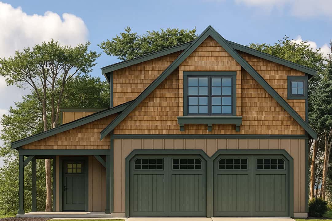 1-Bedroom, 1573 Sq Ft Craftsman Home Plan - 108-1775 - Main Exterior