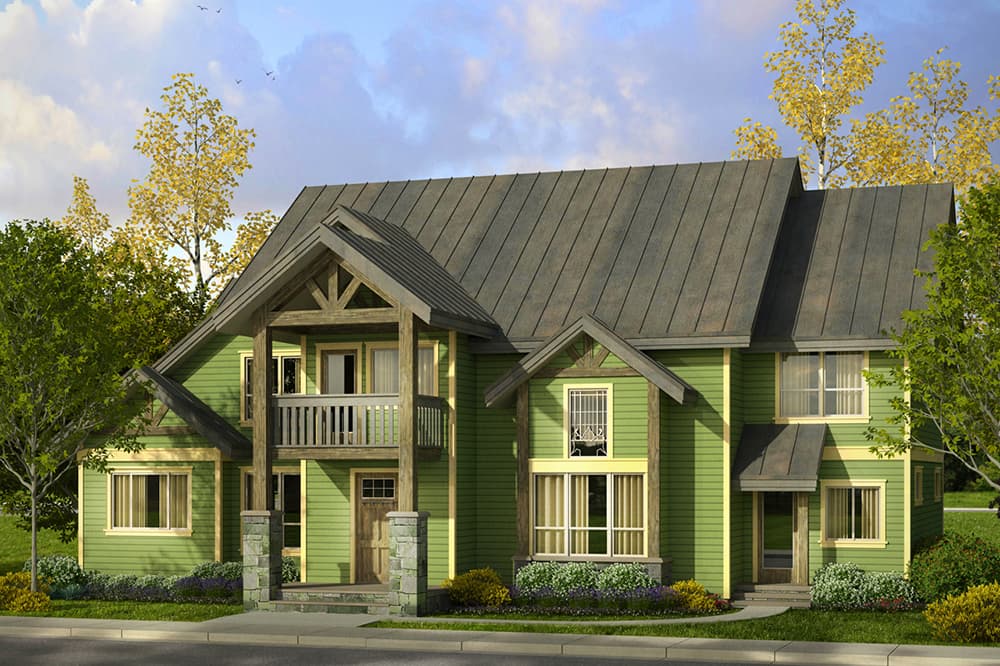 3-Bedroom, 4007 Sq Ft Craftsman House Plan - 108-1801 - Front Exterior