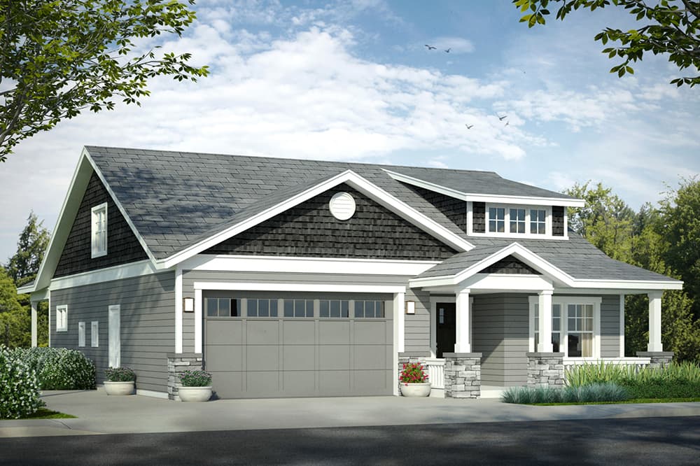 3-Bedroom, 1859 Sq Ft Cottage Home Plan - 108-1812 - Main Exterior