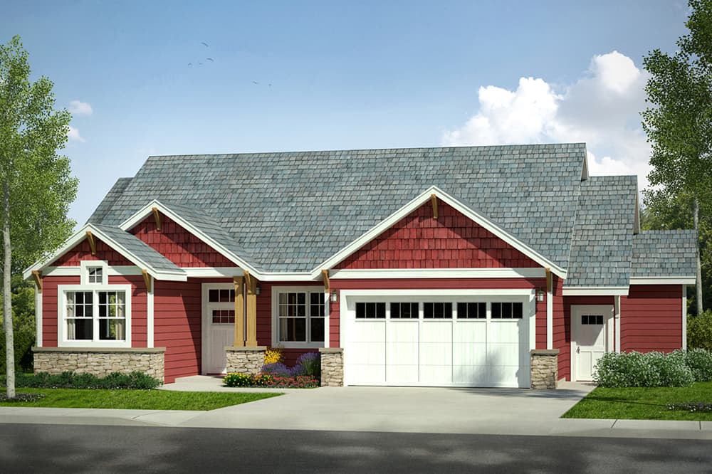 3-Bedroom, 1791 Sq Ft Craftsman House Plan - 108-1813 - Front Exterior