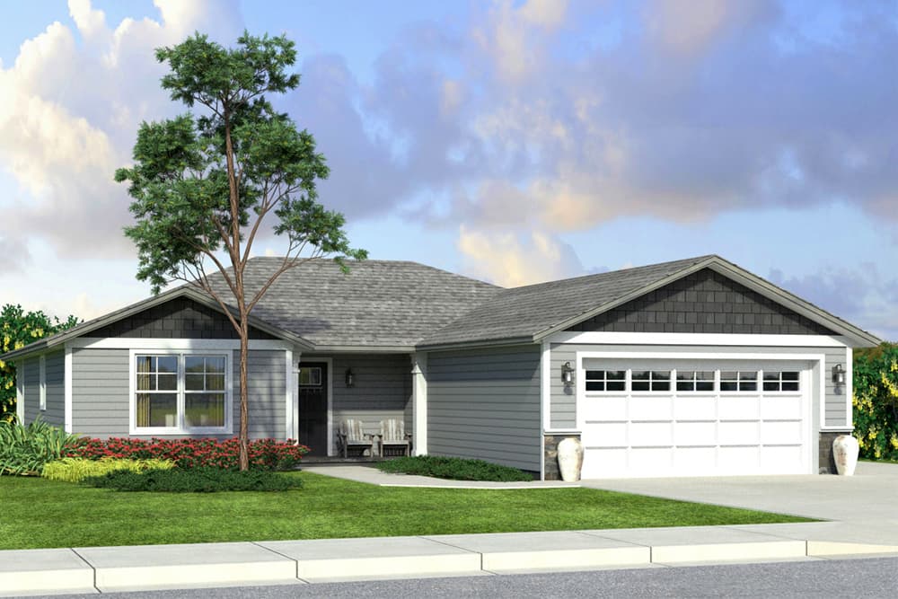 4-Bedroom, 1635 Sq Ft Traditional House Plan - 108-1842 - Front Exterior