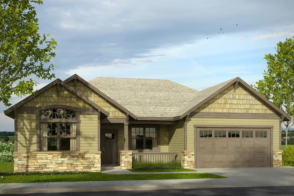 3-Bedroom, 1888 Sq Ft Cottage Home Plan - 108-1844 - Main Exterior