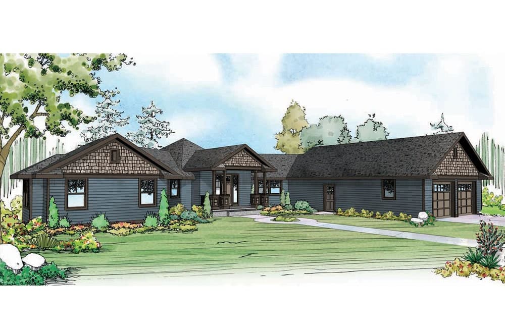 3-Bedroom, 2716 Sq Ft Country Home Plan - 108-1905 - Main Exterior