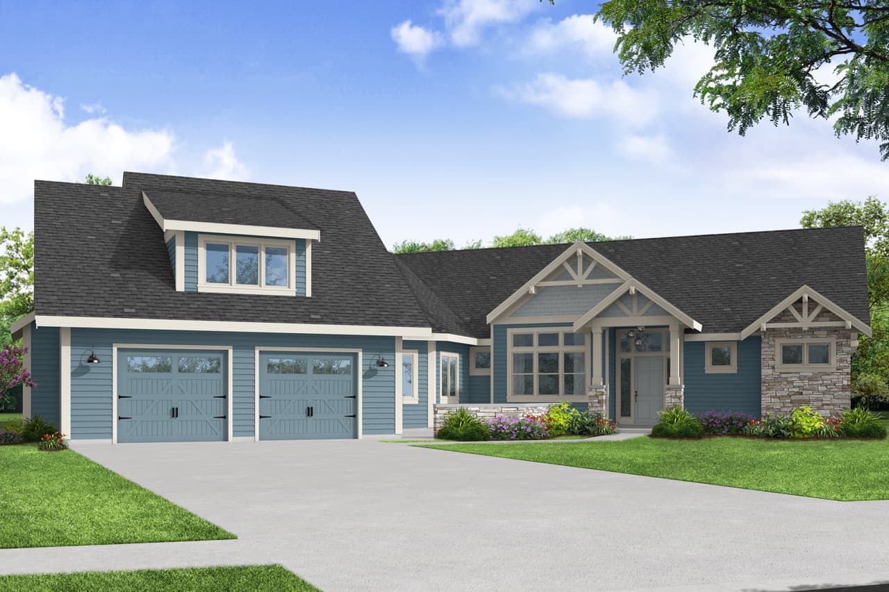 4-Bedroom, 3644 Sq Ft Luxury Home - Plan #108-2006 - Main Exterior