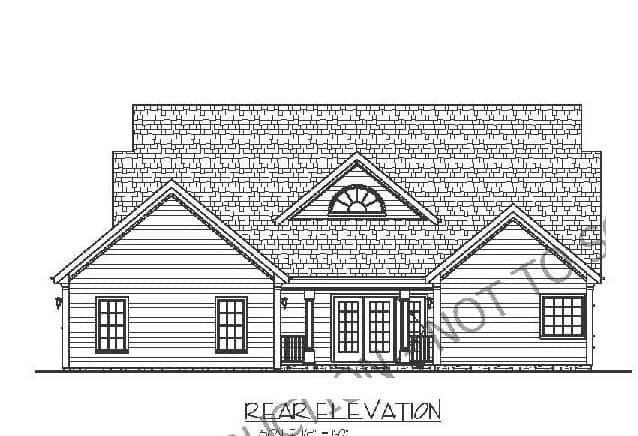 Home Plan Rear Elevation