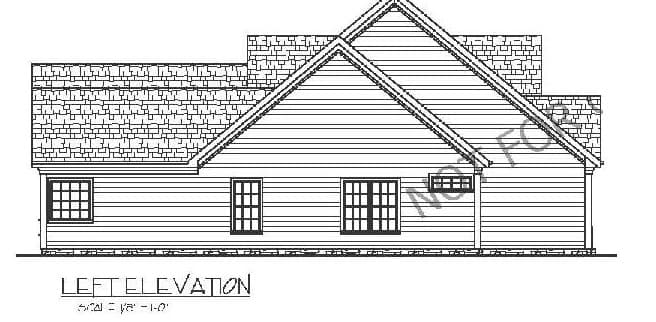 Home Plan Left Elevation