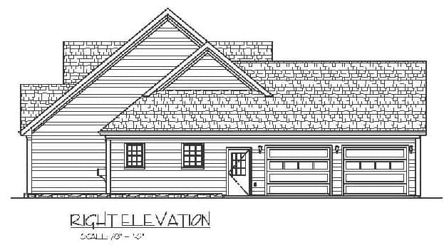 Home Plan Right Elevation