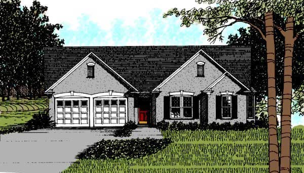 3-Bedroom, 1387 Sq Ft Country House Plan - 109-1025 - Front Exterior