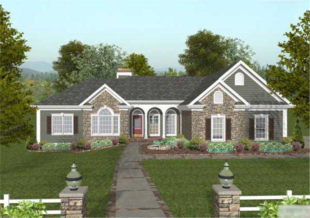 3-Bedroom, 1992 Sq Ft Country Home Plan - 109-1037 - Main Exterior
