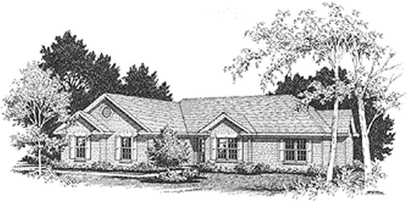 3-Bedroom, 1564 Sq Ft Ranch Home Plan - 109-1085 - Main Exterior
