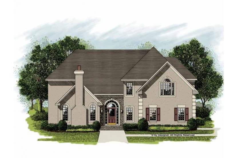 4-Bedroom, 3614 Sq Ft European House Plan - 109-1125 - Front Exterior