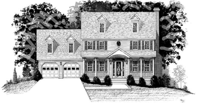 4-Bedroom, 2318 Sq Ft Country Home Plan - 109-1134 - Main Exterior