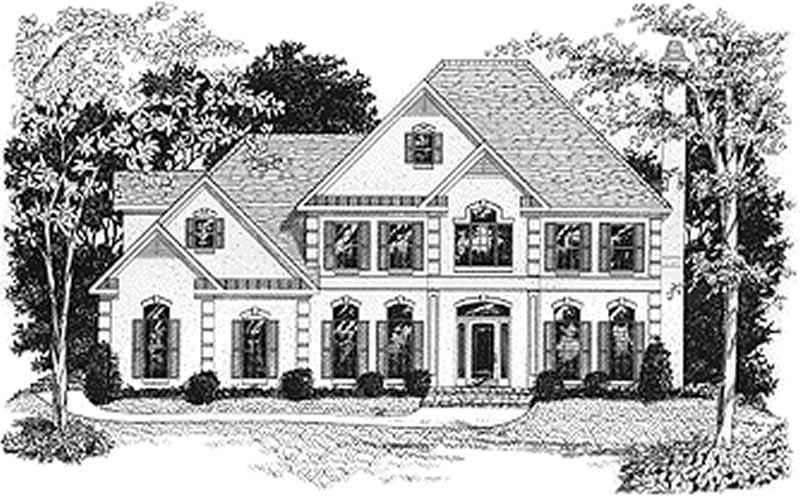4-Bedroom, 2897 Sq Ft European House Plan - 109-1154 - Front Exterior