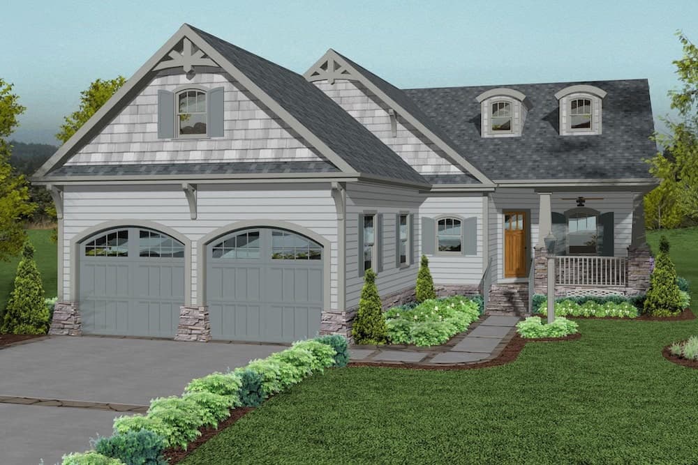 3-Bedroom, 1842 Sq Ft Cottage House Plan - 109-1194 - Front Exterior