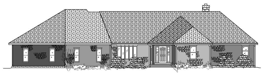 2-Bedroom, 2320 Sq Ft Ranch House Plan - 110-1006 - Front Exterior