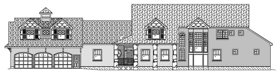 4-Bedroom, 4599 Sq Ft Luxury Home Plan - 110-1028 - Main Exterior