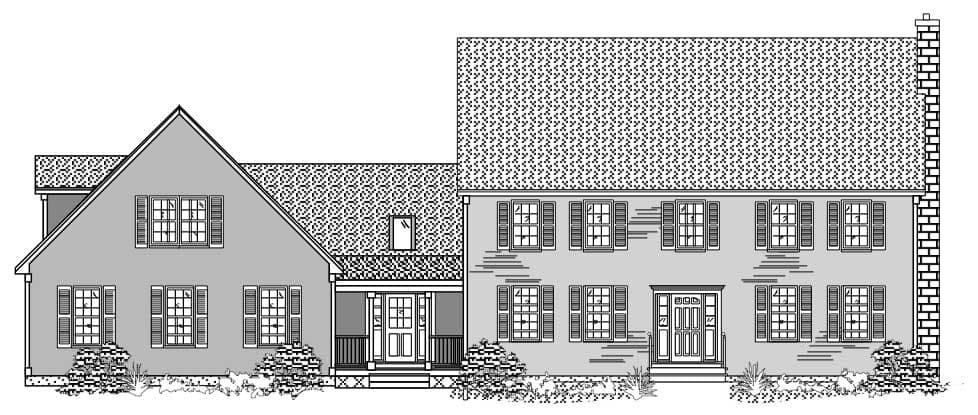 4-Bedroom, 2616 Sq Ft Country Home Plan - 110-1072 - Main Exterior