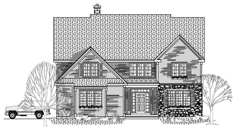 3-Bedroom, 2893 Sq Ft Country House Plan - 110-1085 - Front Exterior