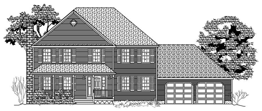 4-Bedroom, 2434 Sq Ft Country House Plan - 110-1113 - Front Exterior