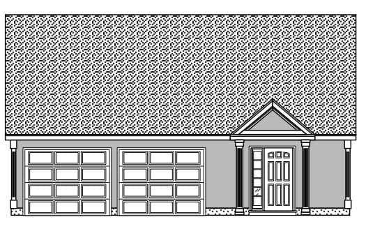 0-Bedroom, 335 Sq Ft Garage House Plan - 110-1171 - Front Exterior