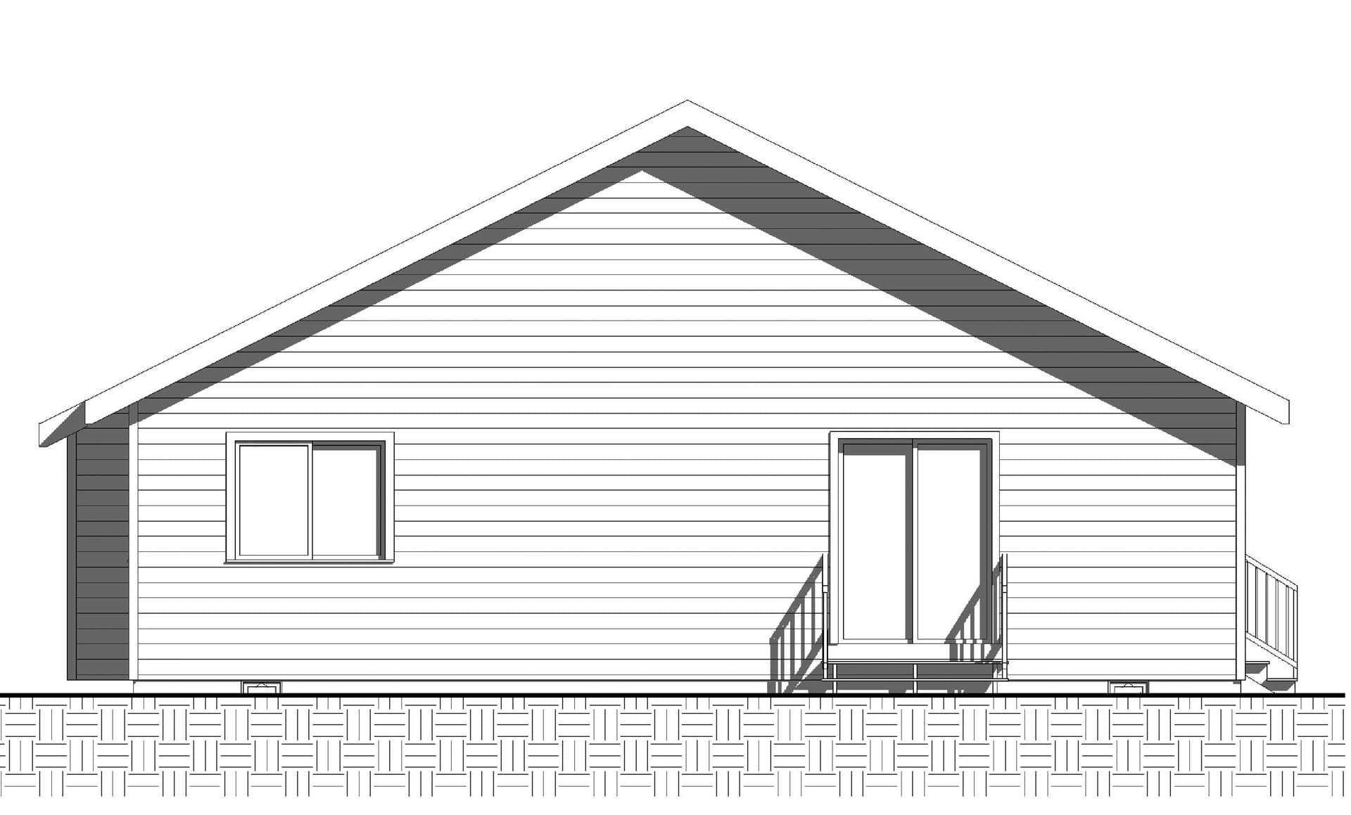 Home Plan Rear Elevation