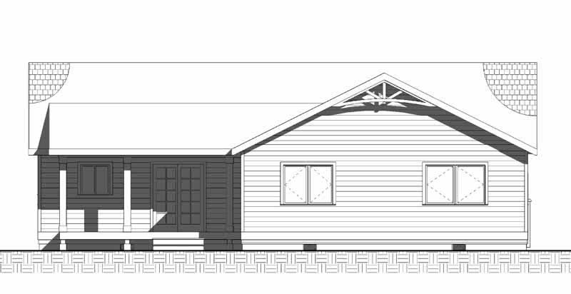 Home Plan Rear Elevation