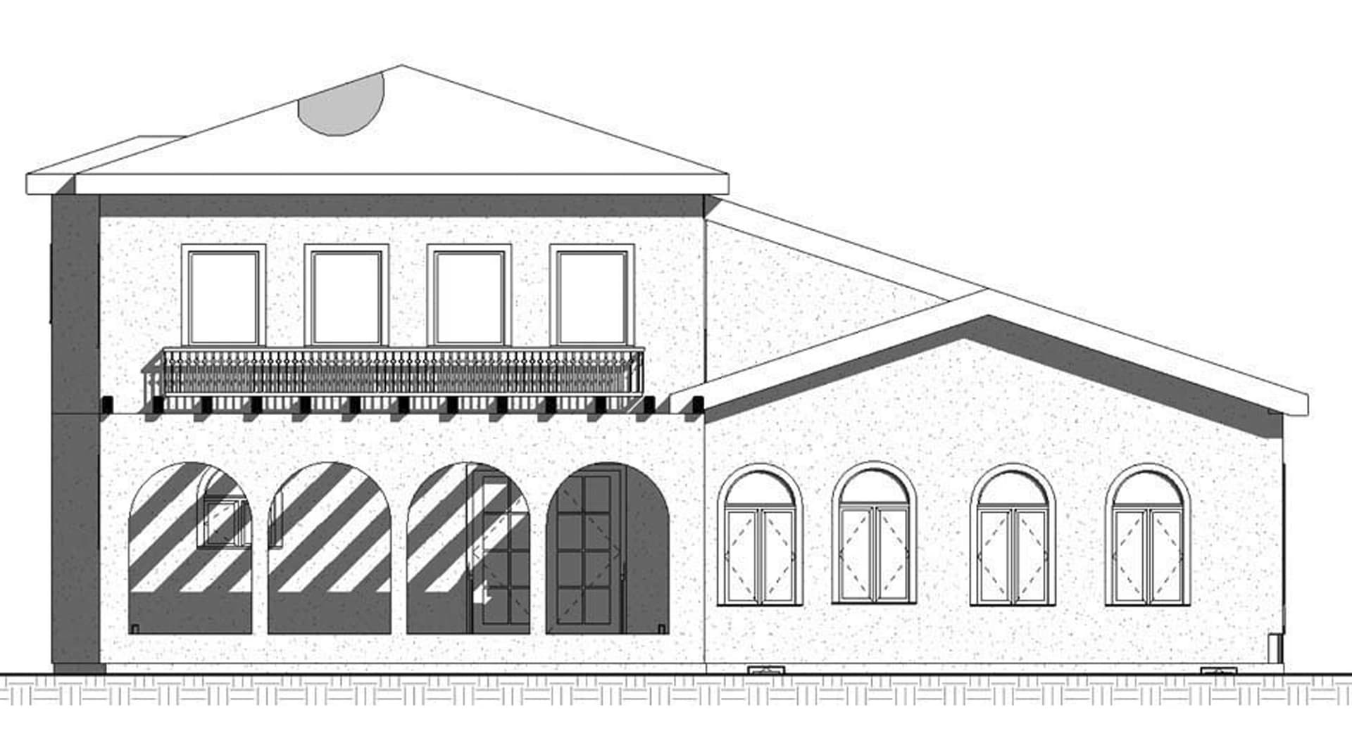 Home Plan Rear Elevation