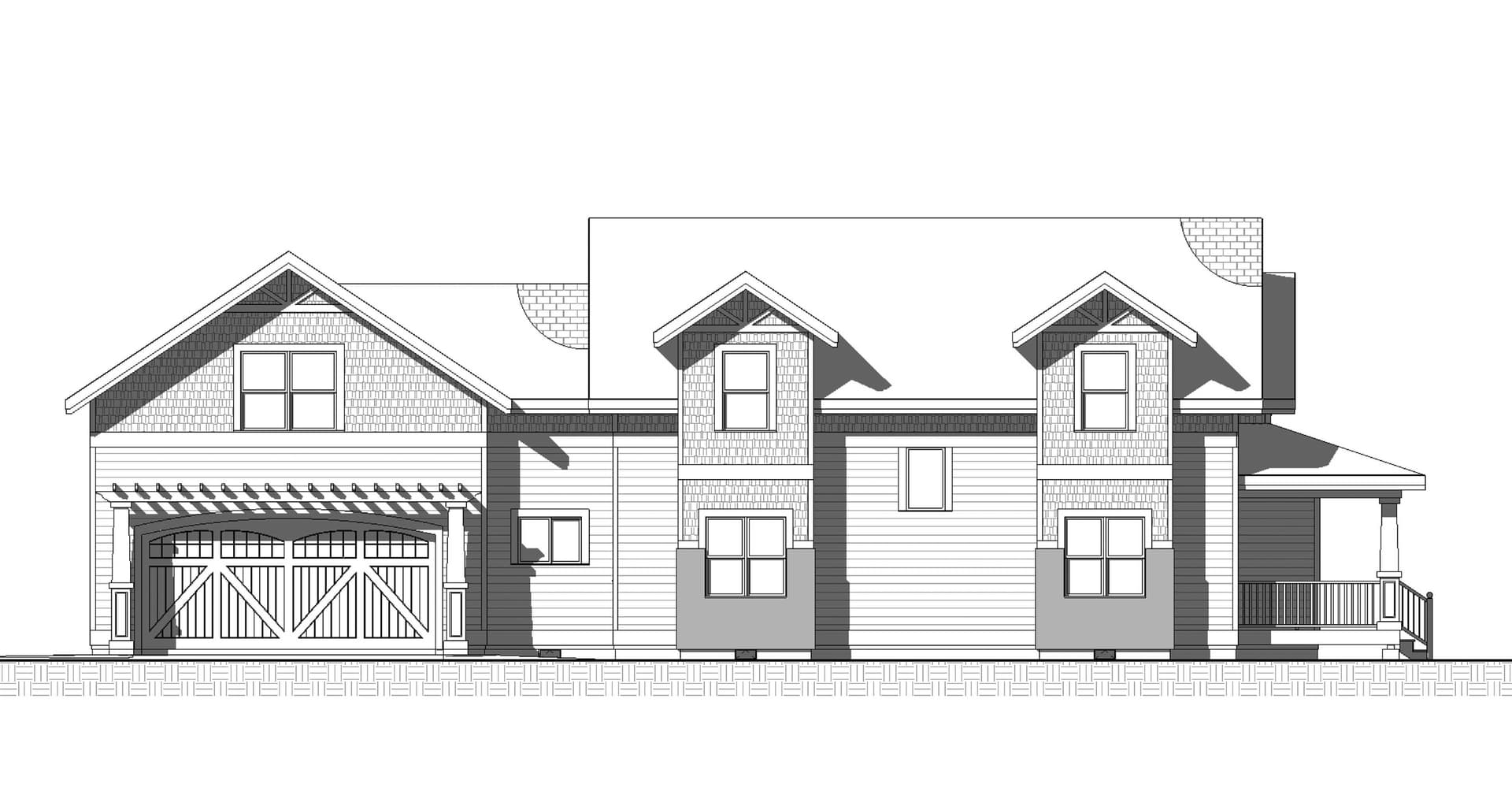 Home Plan Right Elevation