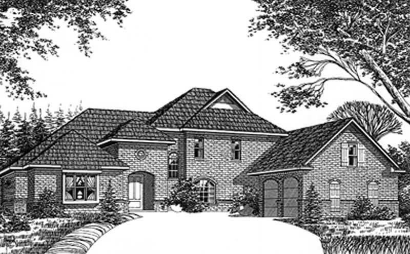 3-Bedroom, 3062 Sq Ft European House Plan - 113-1005 - Front Exterior