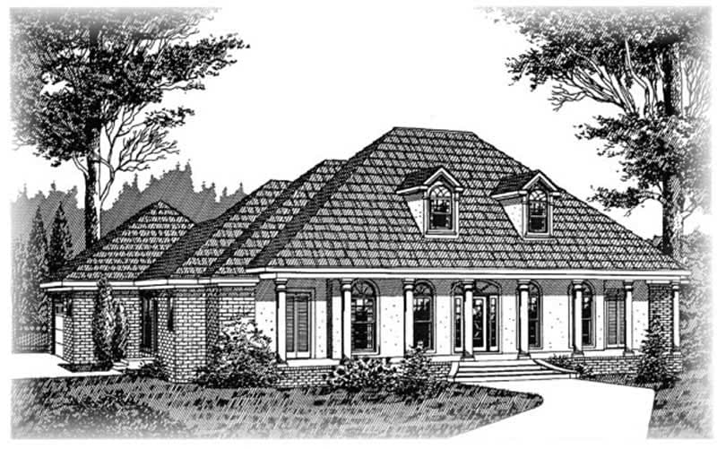 4-Bedroom, 2550 Sq Ft Colonial House Plan - 113-1027 - Front Exterior
