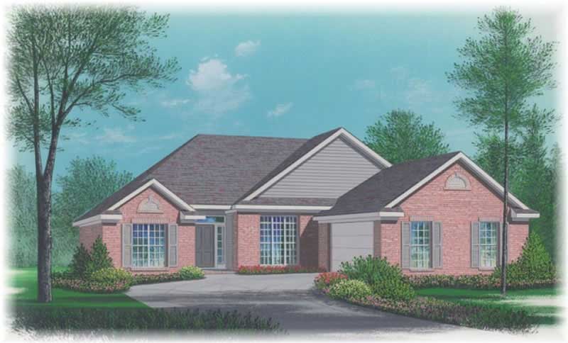 3-Bedroom, 1617 Sq Ft Small House Plans - 113-1028 - Front Exterior