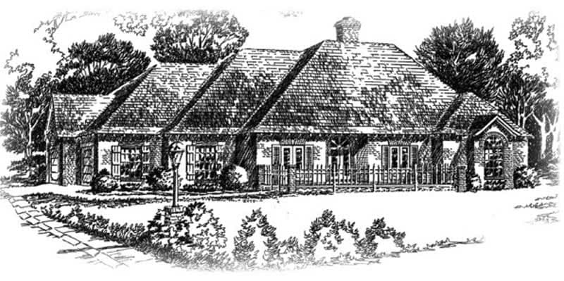 3-Bedroom, 1714 Sq Ft European Home Plan - 113-1032 - Main Exterior