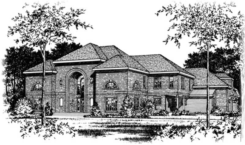 4-Bedroom, 4357 Sq Ft Georgian Home Plan - 113-1068 - Main Exterior