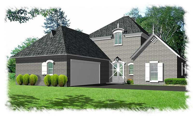 4-Bedroom, 2628 Sq Ft French Home Plan - 113-1107 - Main Exterior