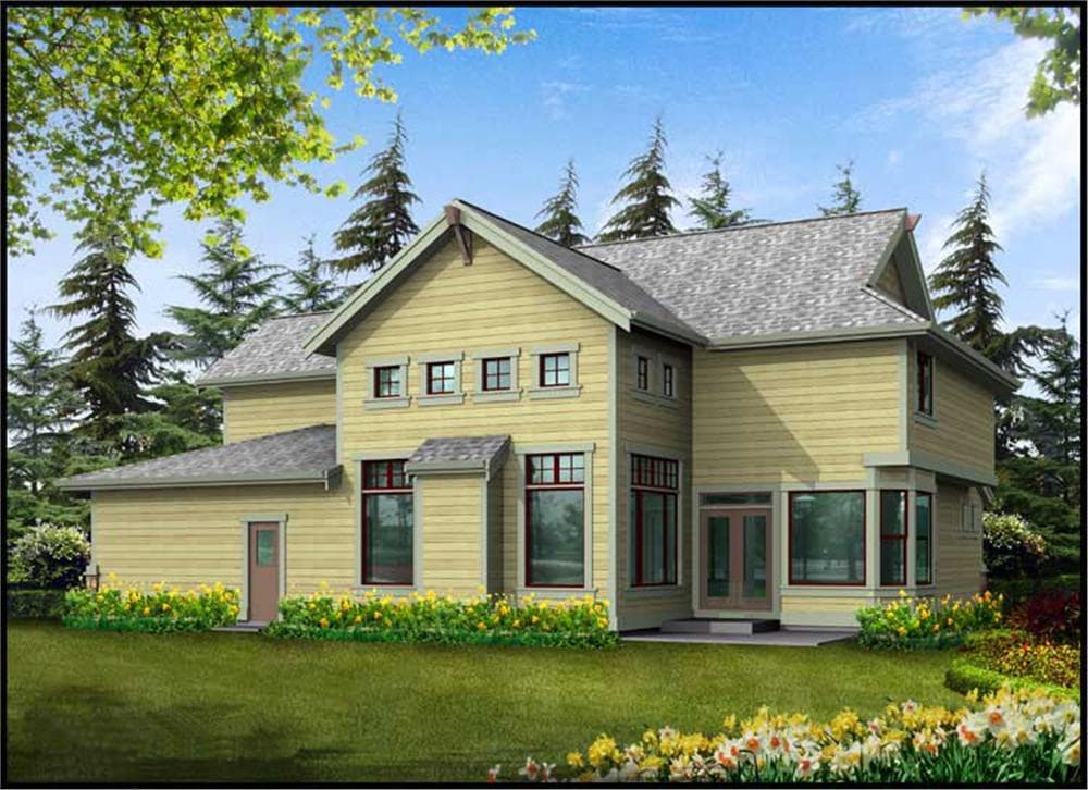 Home Plan Rear Elevation