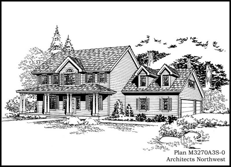 3-Bedroom, 3270 Sq Ft Cape Cod Home Plan - 115-1046 - Main Exterior