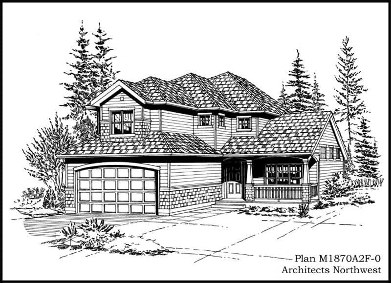 3-Bedroom, 1870 Sq Ft Craftsman House Plan - 115-1083 - Front Exterior