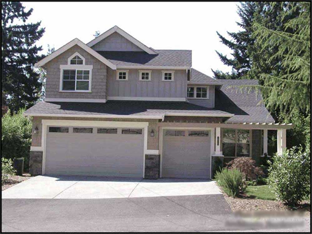 5-Bedroom, 3261 Sq Ft Multi-Level House Plan - 115-1090 - Front Exterior