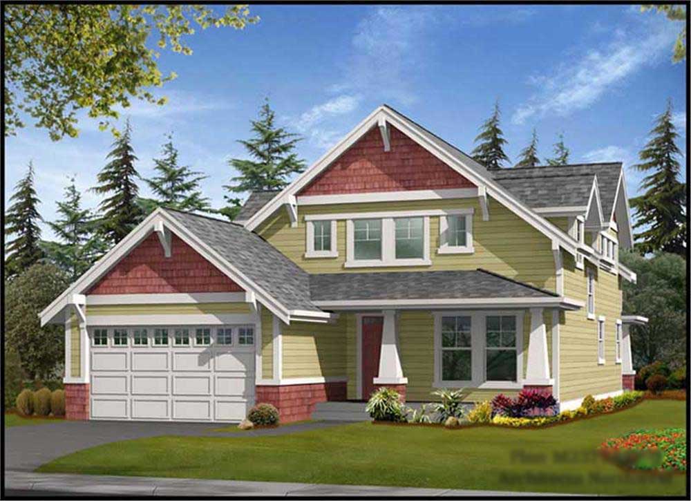 3-Bedroom, 2377 Sq Ft Ranch House Plan - 115-1092 - Front Exterior