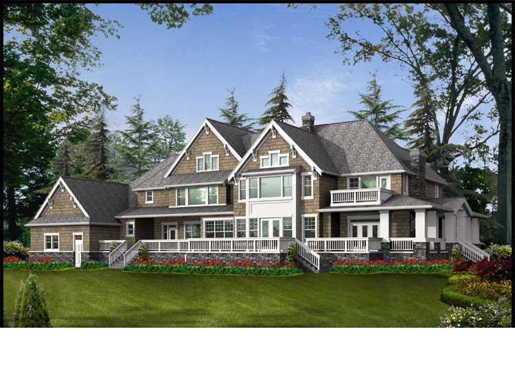 Home Plan Rear Elevation