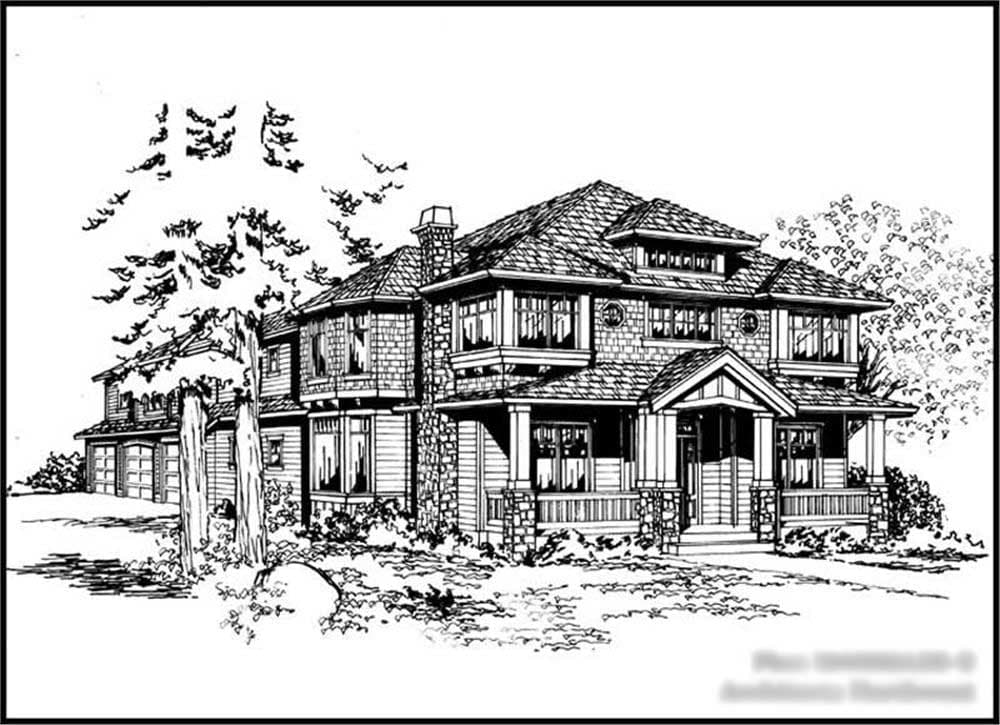4-Bedroom, 4550 Sq Ft Luxury Home Plan - 115-1222 - Main Exterior