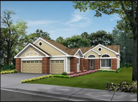 3-Bedroom, 2135 Sq Ft Ranch House Plan - 115-1224 - Front Exterior