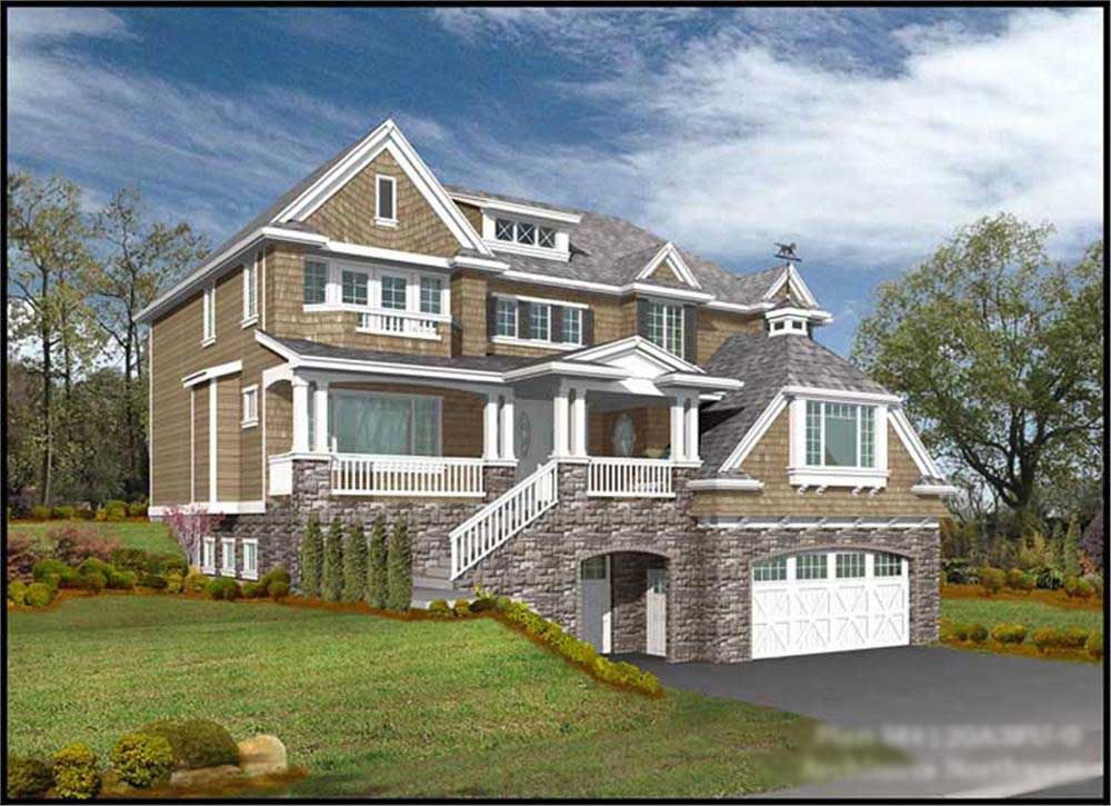 4-Bedroom, 4120 Sq Ft Luxury Home Plan - 115-1255 - Main Exterior