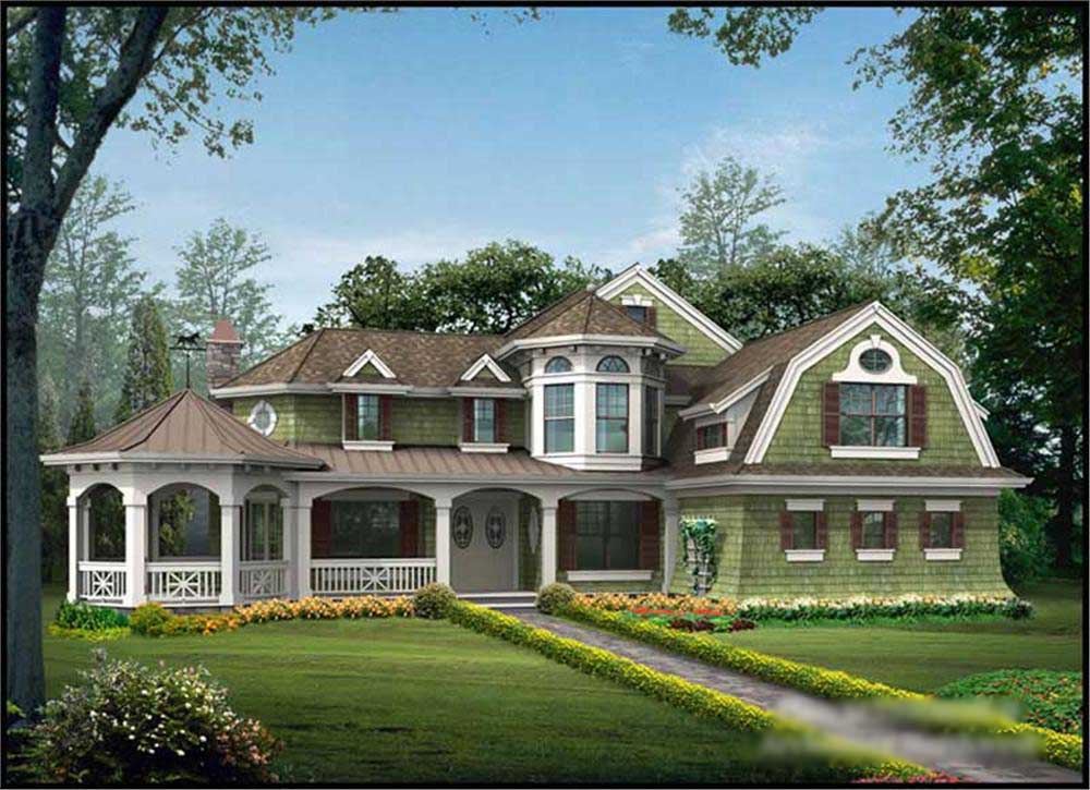 4-Bedroom, 3592 Sq Ft Country Home Plan - 115-1274 - Main Exterior
