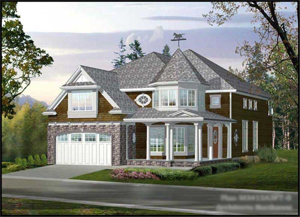 4-Bedroom, 3415 Sq Ft Craftsman Home Plan - 115-1283 - Main Exterior
