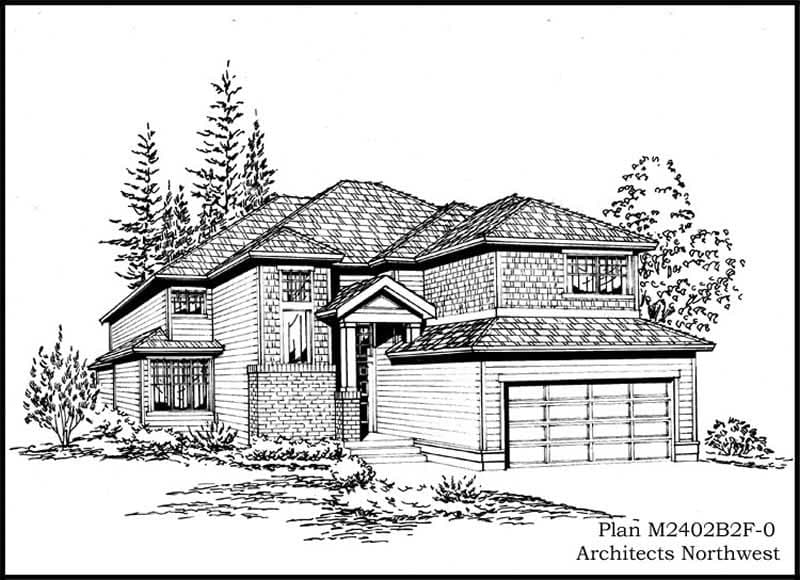4-Bedroom, 2402 Sq Ft Craftsman House Plan - 115-1306 - Front Exterior