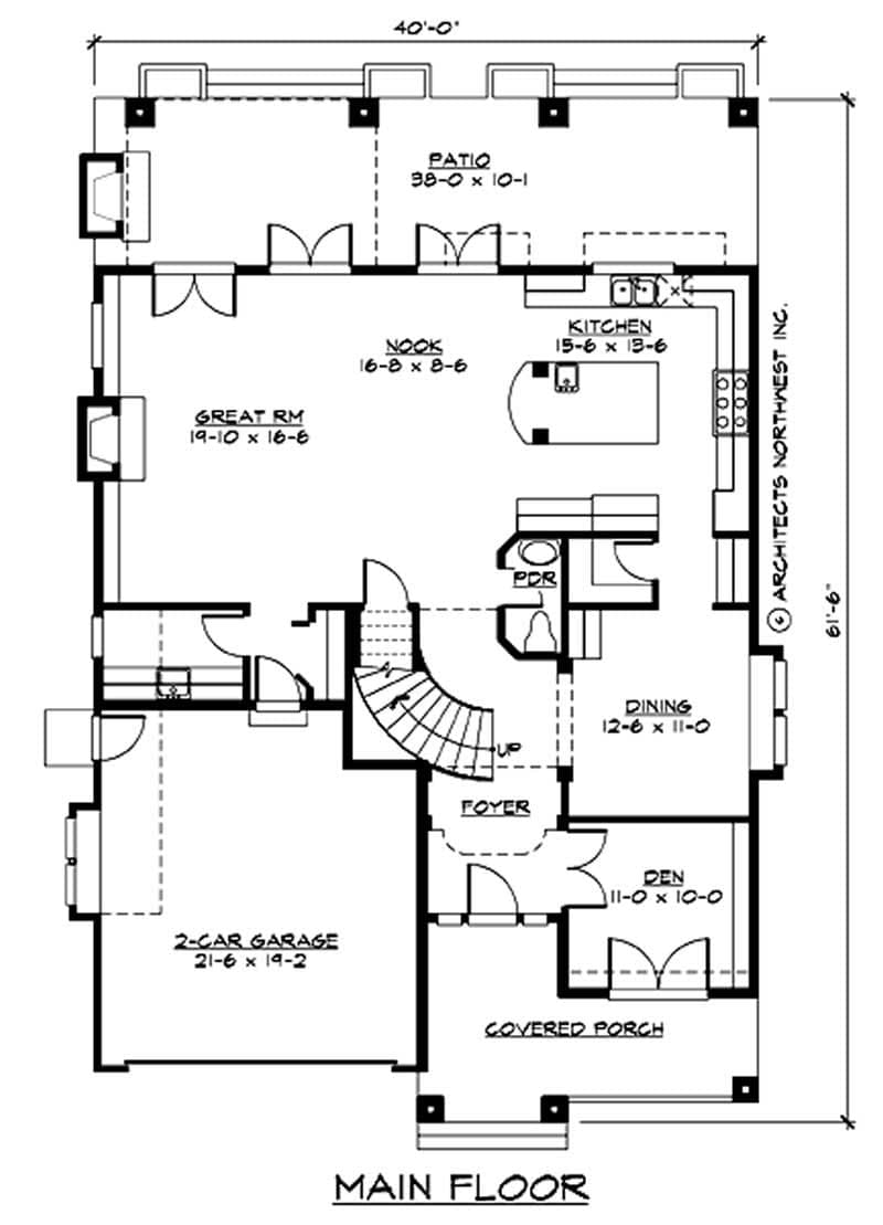 Floor Plan First Story of Plan #115-1342