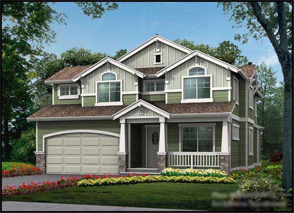 4-Bedroom, 2609 Sq Ft Multi-Level Home Plan - 115-1373 - Main Exterior