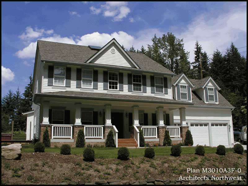 3-Bedroom, 3010 Sq Ft Country Home Plan - 115-1387 - Main Exterior